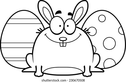 A cartoon illustration of the Easter Bunny smiling.