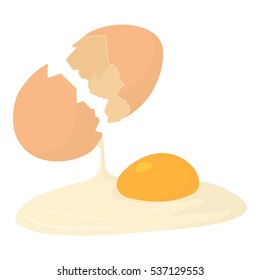 Cartoon illustration of egg vector icon for web