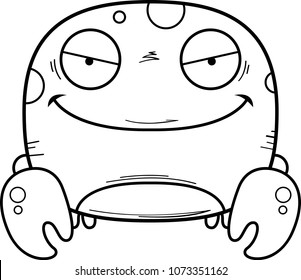 A cartoon illustration of an evil looking crab.