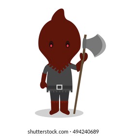 Cartoon illustration of a executioner