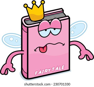 A cartoon illustration of a fairy tale looking sick.