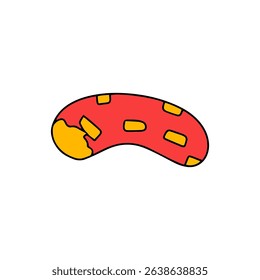 Cartoon illustration fast food icon design. sausage, drink, chicken
