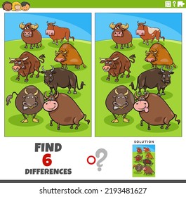 Cartoon Illustration Finding Differences Between Pictures Stock Vector ...