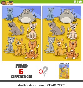 Cartoon Illustration Finding Differences Between Pictures Stock Vector ...