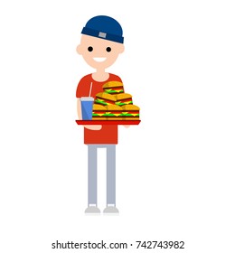 a cartoon illustration flat -  guy