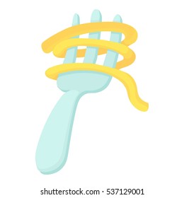 Cartoon illustration of fork vector icon for web