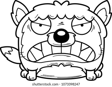 A cartoon illustration of a fox looking angry.