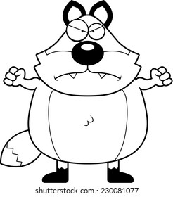 A cartoon illustration of a fox looking angry.