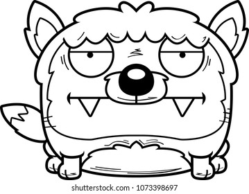 A cartoon illustration of a fox looking bored.