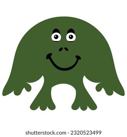 A cartoon illustration of a friendly Halloween monster