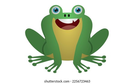 Cartoon Illustration Of A Frog.
