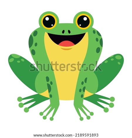 Cartoon Illustration Of A Frog