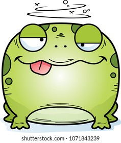 Cartoon Illustration Frog Looking Drunk Stock Vector (Royalty Free ...