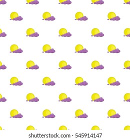 Cartoon illustration of full moon and cloud vector pattern for web