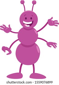 Cartoon Illustration of Funny Ant Insect Comic Animal Character