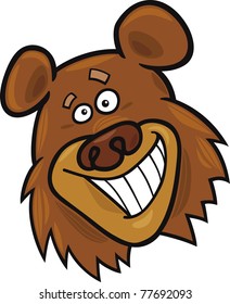 cartoon illustration of funny bear