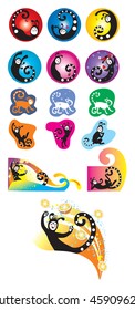 Cartoon Illustration of Funny creature.Vector illustration