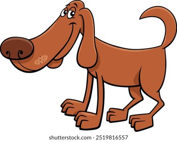 Ilustración de dibujos animados de divertido perro animal personaje