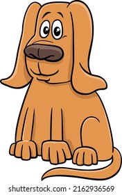 Cartoon illustration of funny dog comic animal character