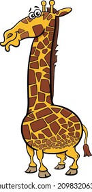 Cartoon-Illustration lustiger Giraffen-Comic-Charaktere
