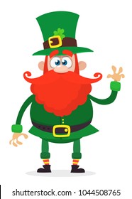 Cartoon illustration of a funny Leprechaun