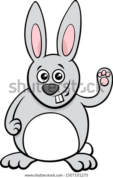 Cartoon Illustration Funny Rabbit Comic Animal Stock Vector (Royalty ...