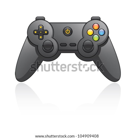 Cartoon illustration of a game pad. Eps 10 Vector.