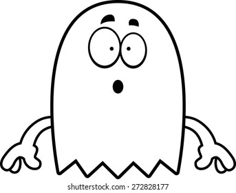 A cartoon illustration of a ghost looking surprised.