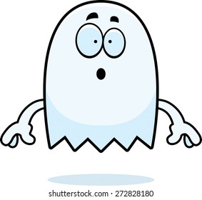 A cartoon illustration of a ghost looking surprised.