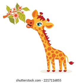 Cartoon Illustration Of A Giraffe