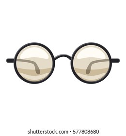 Cartoon illustration of glasses vector icon for web