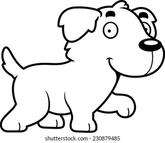 Vector Mascot Illustration Cute Dog Sitting Stock Vector (Royalty Free ...