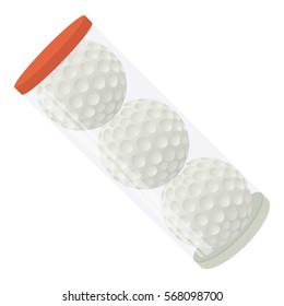 Cartoon illustration of golf balls vector icon for web