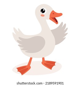 Cartoon Illustration Of A Goose