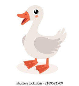 Cartoon Illustration Of A Goose