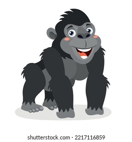 Cartoon Illustration Of A Gorilla