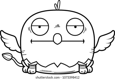 A cartoon illustration of a griffin looking bored.