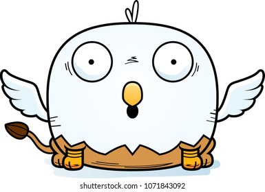 A cartoon illustration of a griffin looking surprised.