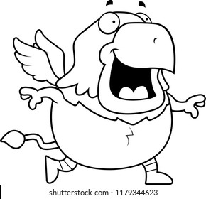 Cartoon Illustration Griffin Ready Give Hug Stock Vector (Royalty Free ...