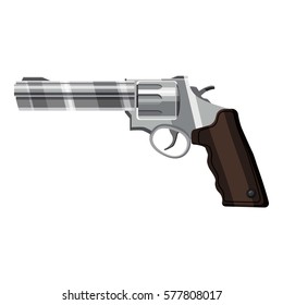 Cartoon illustration of gun vector icon for web