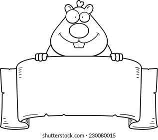 cartoon hamster clipart black