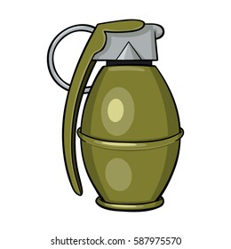 Cartoon illustration of a hand grenade