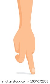 Cartoon illustration of hand playing using fingers as feet 