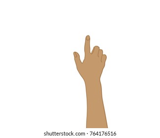 Cartoon illustration hand  pointing.