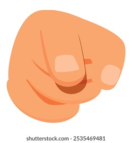 Cartoon illustration of a hand pointing with index finger gesture