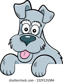 Cartoon illustration of a happy dog.