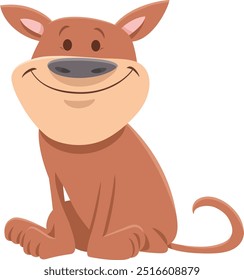 Ilustración de dibujos animados de perro feliz o cachorro animal personaje