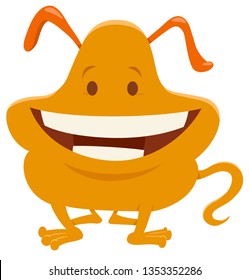 Cartoon Illustration of Happy Fantasy or Fairy Tale Character