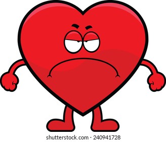 Cartoon Illustration Heart Grumpy Expression Stock Vector (Royalty Free ...