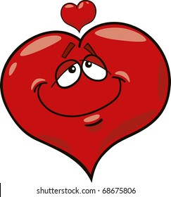 cartoon illustration of heart in love